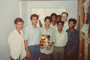 Robert with young Indians who accept True Parents