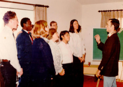MFT team singing for Mr. Kamiyama (senior) 1978
