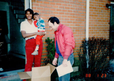 Robert Brown delivers food Home Church2 1988